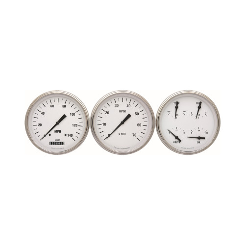 PartzBiz CM: WH53SLF-เครื่องดนตรีคลาสสิค White Hot Three Gauge Set PartzBiz CM: WH53SLF-เครื่องดนตรีคลาสสิค White Hot Three Gauge Set