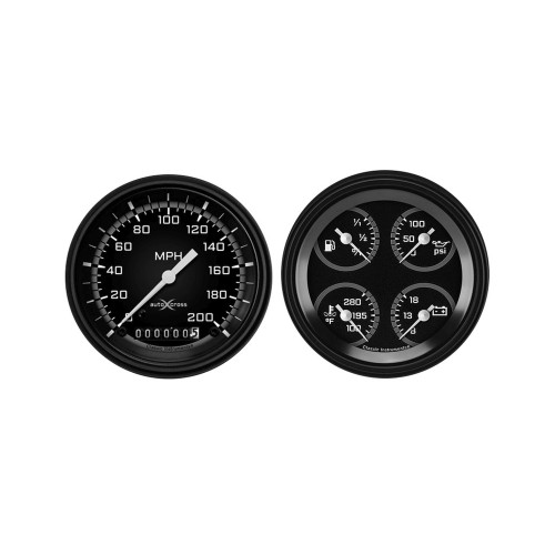 PartzBiz CM: AX02GBLF-Classic Instruments Auto Cross Gray 6 Gauge Set