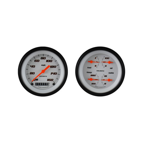 PartzBiz CM: VS02WBLF-Classic Instruments Velocity White Two Gauge Set PartzBiz CM: VS02WBLF-Classic Instruments Velocity White Two Gauge Set