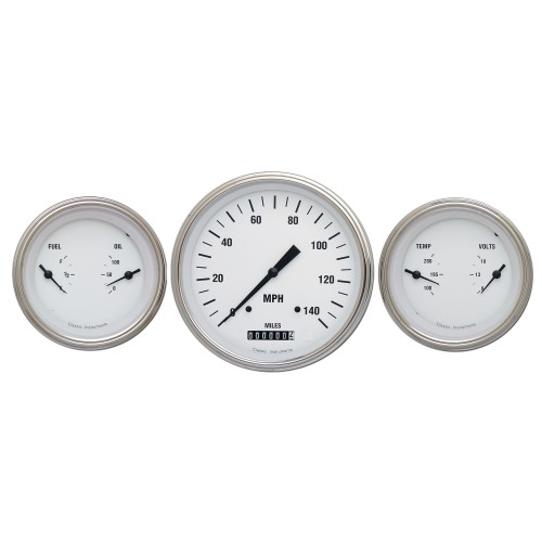 PartzBiz CM: WH64SLF-เครื่องดนตรีคลาสสิค White Hot Three Gauge Set PartzBiz CM: WH64SLF-เครื่องดนตรีคลาสสิค White Hot Three Gauge Set
