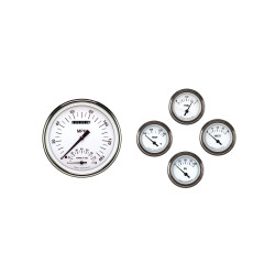PartzBiz CM FT57WH65 - เครื่องดนตรีคลาสสิค 1957 - 1960 Ford Truck Gauge Set สีขาว Hot PartzBiz CM FT57WH65 - เครื่องดนตรีคลาสสิค 1957 - 1960 Ford Truck Gauge Set สีขาว Hot