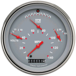 PartzBiz CM TE40GSLF - Tetra Series, Gray Combination Gauge