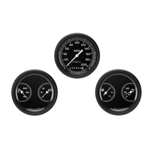 PartzBiz CM: AX04GBLF-AutoCross Gray Three Gauge Set