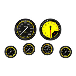 PartzBiz CM AX351YBLF - AutoCross Yellow Six Gauge Set 351 PartzBiz CM AX351YBLF - AutoCross Yellow Six Gauge Set 351