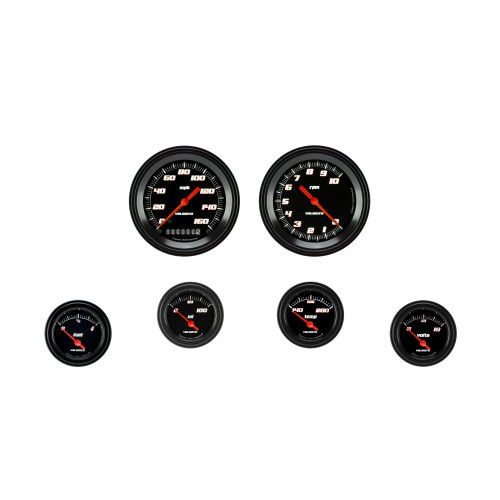 PartzBiz CM: VS01BBLF-Velocity Black Six Gauge Set 01