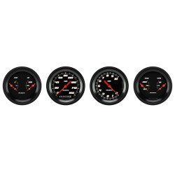 PartzBiz CM VS05BBLF - Velocity Black Series Four Gauge Set PartzBiz CM VS05BBLF - Velocity Black Series Four Gauge Set