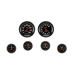 PartzBiz CM VS101BBLF - Velocity Black Six Gauge Set 101 PartzBiz CM VS101BBLF - Velocity Black Six Gauge Set 101