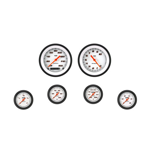 PartzBiz CM: VS101WBLF-Velocity White Six Gauge Set 101 PartzBiz CM: VS101WBLF-Velocity White Six Gauge Set 101