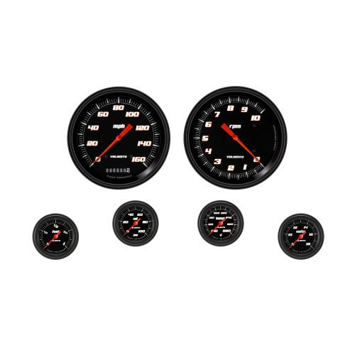 PartzBiz CM: VS151BBLF-Velocity Black Six Gauge Set 151 PartzBiz CM: VS151BBLF-Velocity Black Six Gauge Set 151