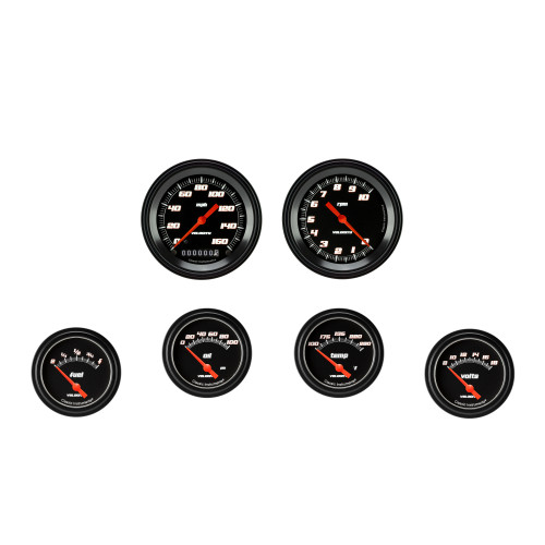PartzBiz CM: VS201BBLF-Velocity Black Six Gauge Set 201 PartzBiz CM: VS201BBLF-Velocity Black Six Gauge Set 201