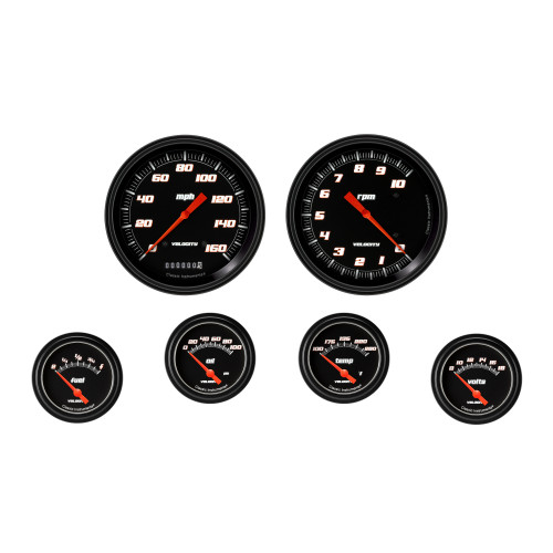 PartzBiz CM: VS251BBLF-Velocity Black Six Gauge Set 251 PartzBiz CM: VS251BBLF-Velocity Black Six Gauge Set 251