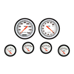 PartzBiz CM VS251WBLF - Velocity White Six Gauge Set 251 PartzBiz CM VS251WBLF - Velocity White Six Gauge Set 251