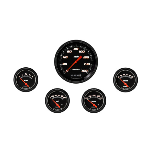 PartzBiz CM: VS254BBLF-Velocity Black Five Gauge Set 254 PartzBiz CM: VS254BBLF-Velocity Black Five Gauge Set 254