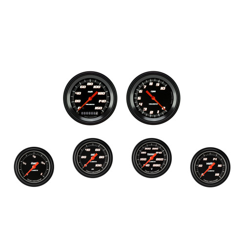 PartzBiz CM: VS301BBLF-Velocity Black Six Gauge Set 301 PartzBiz CM: VS301BBLF-Velocity Black Six Gauge Set 301
