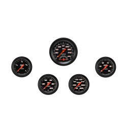 PartzBiz CM VS335BBLF - Velocity Black Five Gauge Set 335 PartzBiz CM VS335BBLF - Velocity Black Five Gauge Set 335