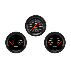 PartzBiz CM VS34BBLF - Velocity Black Series Three Gauge Set PartzBiz CM VS34BBLF - Velocity Black Series Three Gauge Set