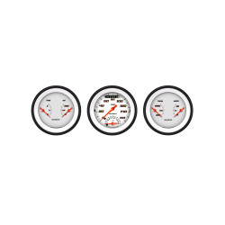 PartzBiz CM VS34WBLF - Classic Instruments Velocity White Three Gauge Set PartzBiz CM VS34WBLF - Classic Instruments Velocity White Three Gauge Set