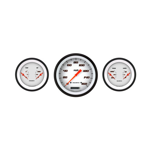 PartzBiz CM: VS64WBLF-Classic Instruments Velocity White Three Gauge Set PartzBiz CM: VS64WBLF-Classic Instruments Velocity White Three Gauge Set