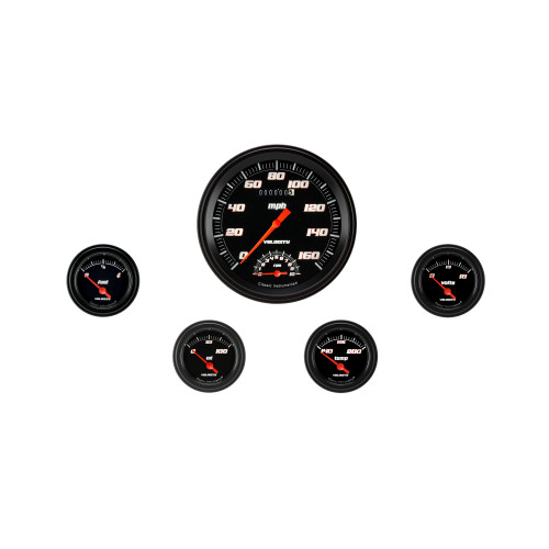 PartzBiz CM: VS65BBLF-Velocity Black Five Gauge Set 65