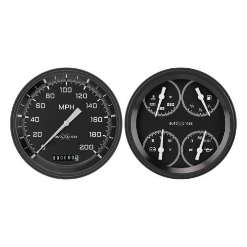 PartzBiz CM: AX52GBLF-Classic Instruments Auto Cross Gray 6 Gauge Set