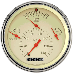PartzBiz CM TE40TSLF - Tetra Series, Tan Combination Gauge PartzBiz CM TE40TSLF - Tetra Series, Tan Combination Gauge