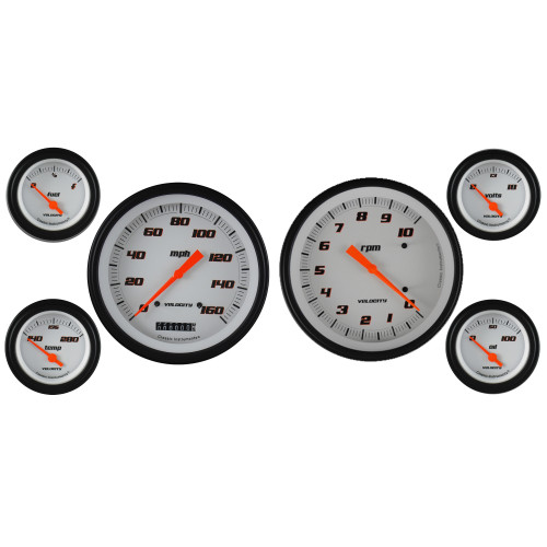 PartzBiz CM: VS51WBLF-Classic Instruments Velocity White Six Gauge Set PartzBiz CM: VS51WBLF-Classic Instruments Velocity White Six Gauge Set