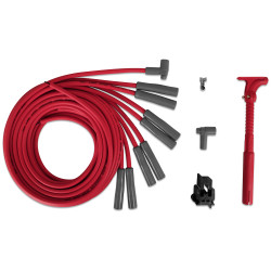 PartzBiz CM 31539 - ชุดสายหัวเทียน MSD Super Conductor Ford และ Chrysler Hemi Pro Stock Head