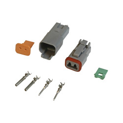 PartzBiz CM 8183 - ขั้วต่อ MSD Deutsch - 2 ขา - เกจ 16-18