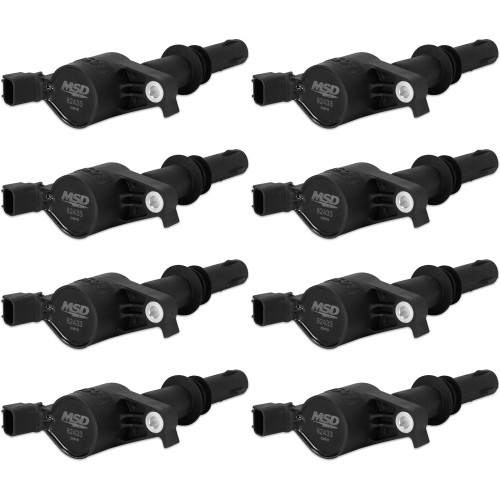 PartzBiz CM: 824383-MSD Ignition Coil - Blaster - Ford 3-Valve V8 - Black - 8-Pack