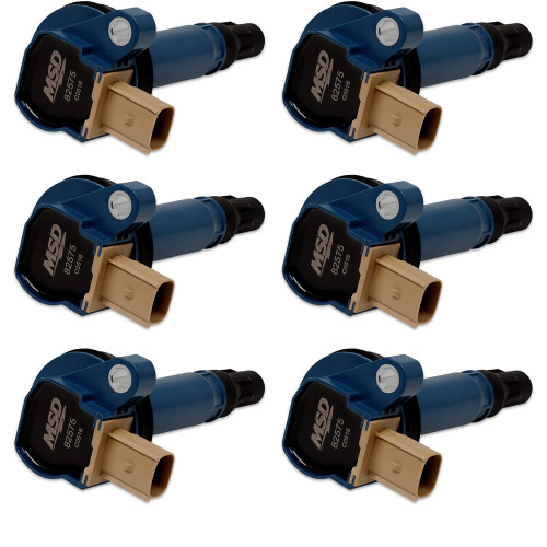 PartzBiz CM: 825765-MSD Ignition Coil - Ford EcoBoost - 3.5L V6 - 3-Pin Connector - Blue - 6-Pack PartzBiz CM: 825765-MSD Ignition Coil - Ford EcoBoost - 3.5L V6 - 3-Pin Connector - Blue - 6-Pack
