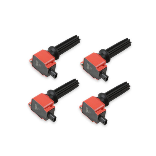 PartzBiz CM: 82594-MSD Ignition Coil - Ford EcoBoost - 2.0L/2.3L L4 - Red - 4-Pack