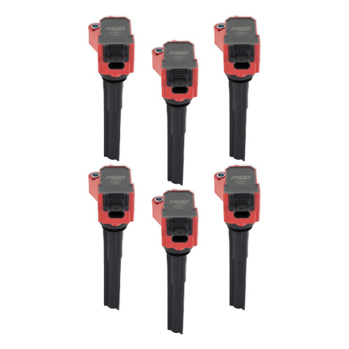 PartzBiz CM: 826016-MSD Ignition Coil - Ford EcoBoost - 2.7L / 3.0L V6 - Red - 6-Pack PartzBiz CM: 826016-MSD Ignition Coil - Ford EcoBoost - 2.7L / 3.0L V6 - Red - 6-Pack