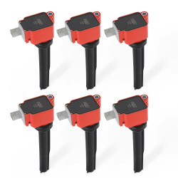 PartzBiz CM 82606 - คอยล์จุดระเบิด MSD - Ford EcoBoost - 2.7L V6 - สีแดง - 6-Pack PartzBiz CM 82606 - คอยล์จุดระเบิด MSD - Ford EcoBoost - 2.7L V6 - สีแดง - 6-Pack