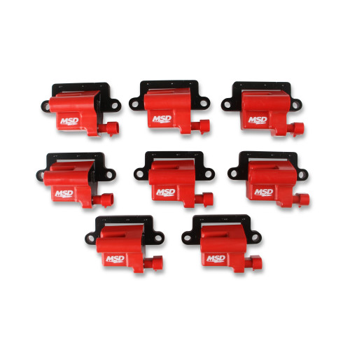 PartzBiz CM: 82648-MSD Ignition Coil - GM LS Blaster Series - L-Series Truck Engine - Red - 8-Pack PartzBiz CM: 82648-MSD Ignition Coil - GM LS Blaster Series - L-Series Truck Engine - Red - 8-Pack