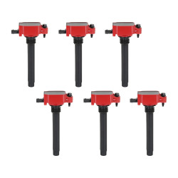 PartzBiz CM 82736 - คอยล์จุดระเบิด MSD - Blaster - Chrysler V6 - สีแดง - แพ็ค 6 ชิ้น