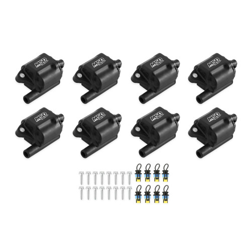 PartzBiz CM: 828783-คอยล์จุดระเบิด MSD - Pro Power Series - เครื่องยนต์ GM LS2/LS7 - สีดำ - 8 แพ็ค PartzBiz CM: 828783-คอยล์จุดระเบิด MSD - Pro Power Series - เครื่องยนต์ GM LS2/LS7 - สีดำ - 8 แพ็ค