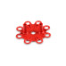 PartzBiz CM: 8433-MSD Distributor Cap - V8 - HEI Terminals - Red - Spark Plug Wire Retainer