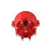PartzBiz CM: 8433-MSD Distributor Cap - V8 - HEI Terminals - Red - Spark Plug Wire Retainer