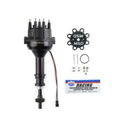 PartzBiz CM 857731 - MSD Black Distributor Ford 351C-460, Pro Billet, Small Cap, Steel Gear