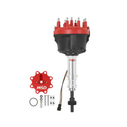 PartzBiz CM 8582 - MSD Billet Distributor - Ford - Small Block - Iron Gear