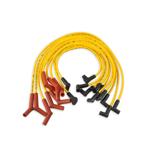 PartzBiz CM: 4056-Spark Plug Wire Set - 8mm - Custom with Graphite Core - Yellow with HEI Stock Style Boots PartzBiz CM: 4056-Spark Plug Wire Set - 8mm - Custom with Graphite Core - Yellow with HEI Stock Style Boots