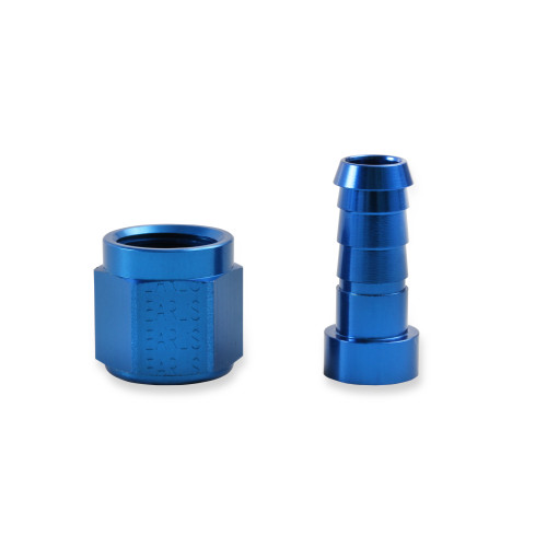 PartzBiz CM: 700108ERL-Earl's Auto-Crimp Hose End - Straight - Size -8 - Blue