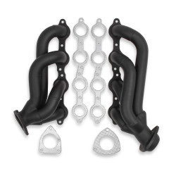 PartzBiz CM 11143FLT - Flowtech Shorty Headers - Black Painted