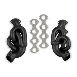 PartzBiz CM 12124FLT - Flowtech Shorty Headers - Black Painted