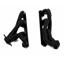 PartzBiz CM 91668FLT - Flowtech Shorty Headers - Black Painted