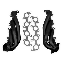 PartzBiz CM 91674FLT - Flowtech Shorty Headers - Black Painted