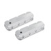 PartzBiz CM: 241-280-Holley GM Licensed Valve Cover - Track Series - BBC - Fabricated Aluminum - Silver