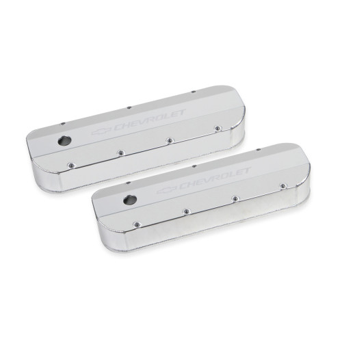 PartzBiz CM: 241-278-Holley GM Licensed Valve Cover - Track Series - BBC - Fabricated Aluminum - Natural Anodized PartzBiz CM: 241-278-Holley GM Licensed Valve Cover - Track Series - BBC - Fabricated Aluminum - Natural Anodized