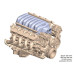 PartzBiz CM: 300-900-ท่อร่วมไอดี Holley Low-Profile - Godzilla - ผิวเคลือบอย่างเป็นธรรมชาติ