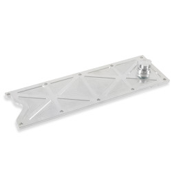 PartzBiz CM 241-367 - ฝาครอบ Holley LS Valley พร้อมเติมน้ำมัน - เหล็กแท่งธรรมชาติ